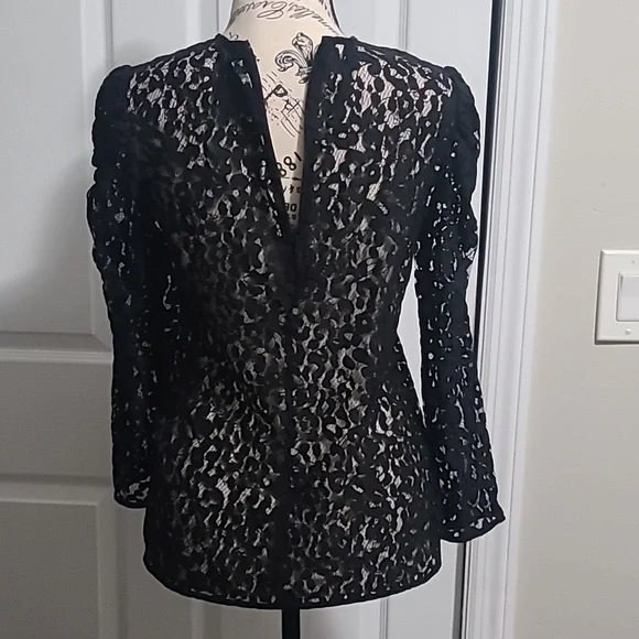 Current/Elliot The Rin Leopard Lace Design Top Size 0 - Picture 7 of 10